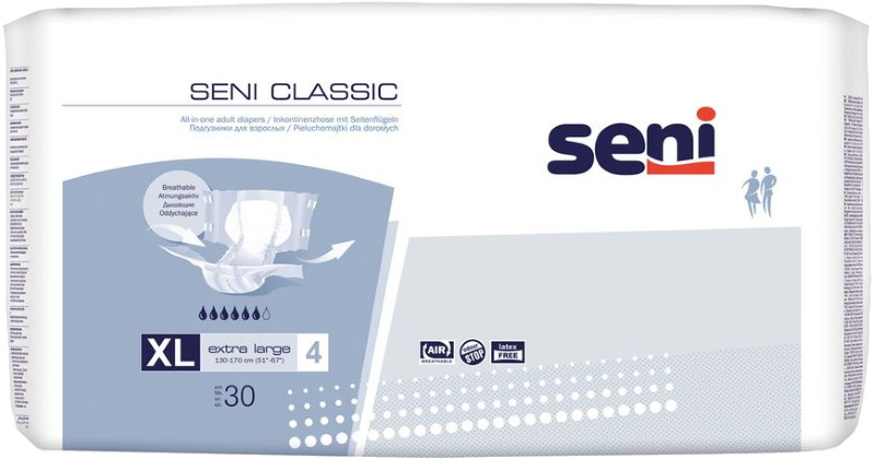 Подгузники Seni Classic XL / 30 pcs