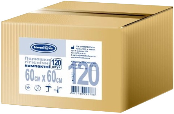 Пелюшки Bіlosnіzhka Compact Underpads 60x60 / 120 pcs