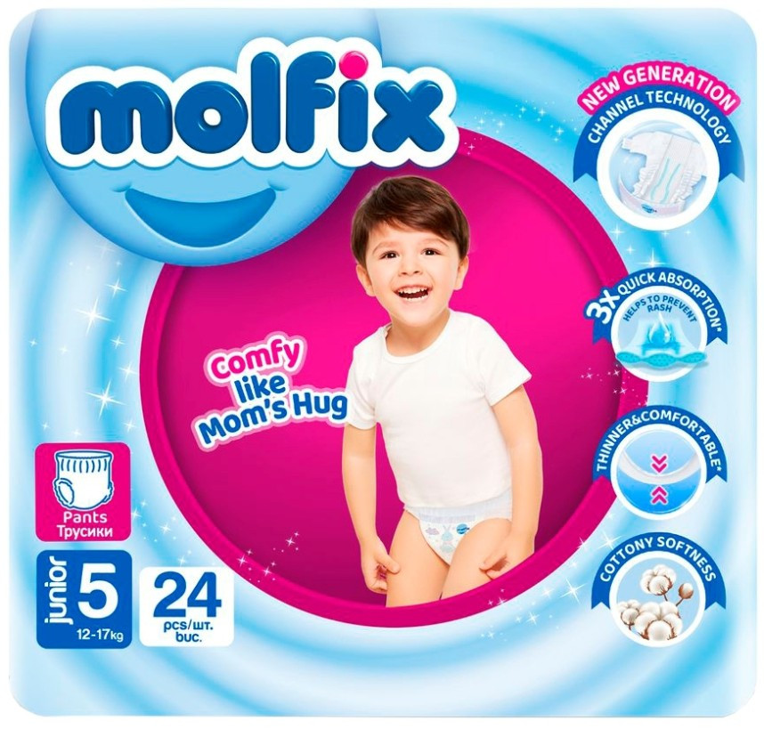 Подгузники-трусики Molfix Comfy Pants 5 / 24 pcs