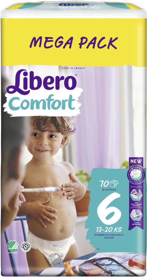 Підгузки Libero Comfort 6 / 70 pcs