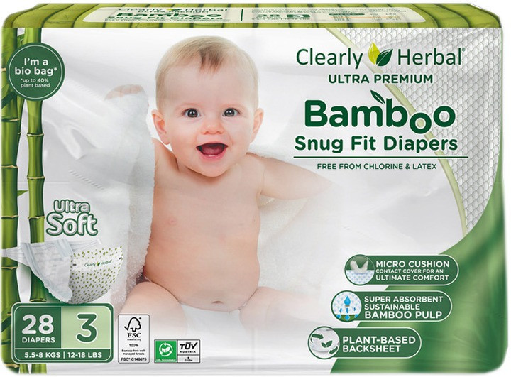 Підгузки Clearly Herbal Bamboo 3 / 28 pcs