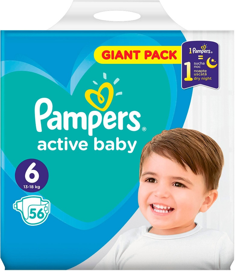 Подгузники Pampers Active Baby 6 / 56 pcs