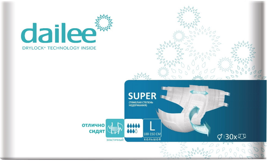Подгузники Dailee Super L / 30 pcs