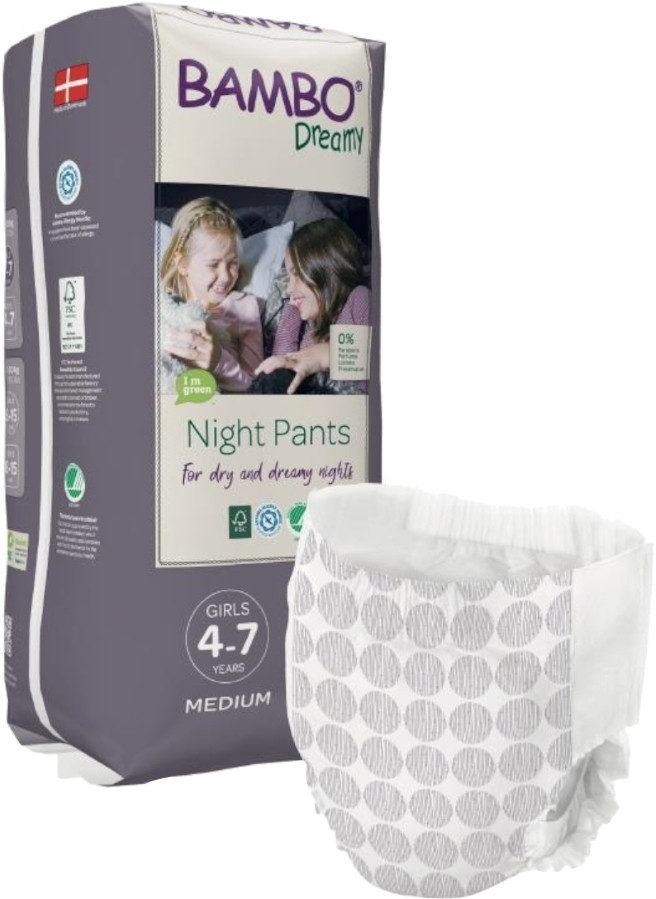 Підгузки-трусики Bambo Nature Night Pants Girls M / 10 pcs
