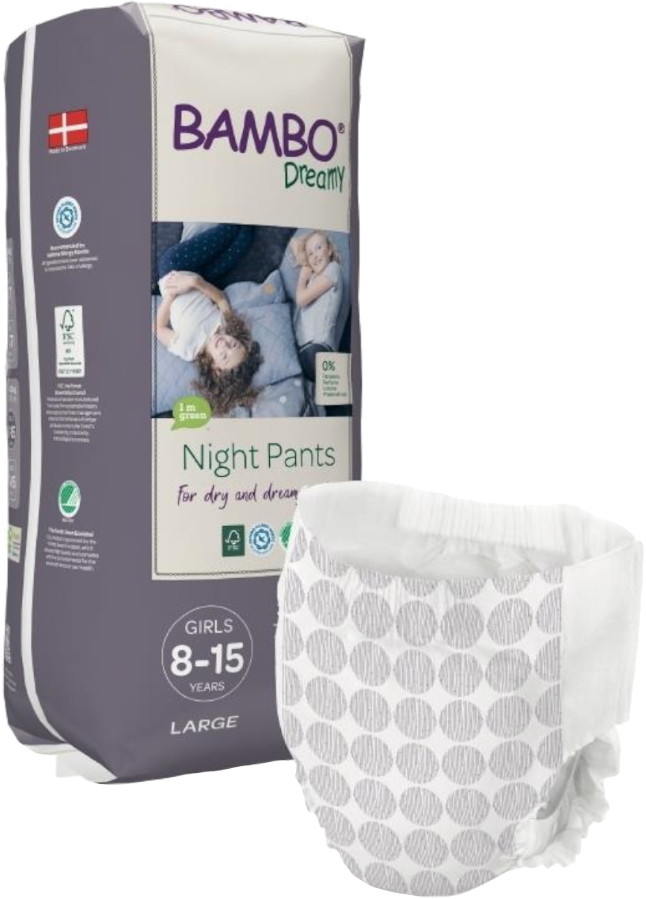 Підгузки-трусики Bambo Nature Night Pants Girls L / 10 pcs