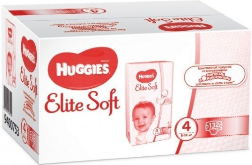 Підгузки Huggies Elite Soft 4 / 132 pcs