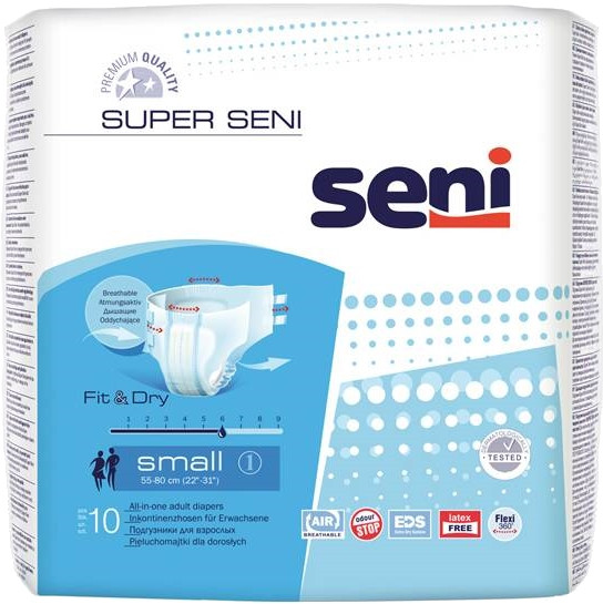 Підгузки Seni Super Fit and Dry S / 10 pcs
