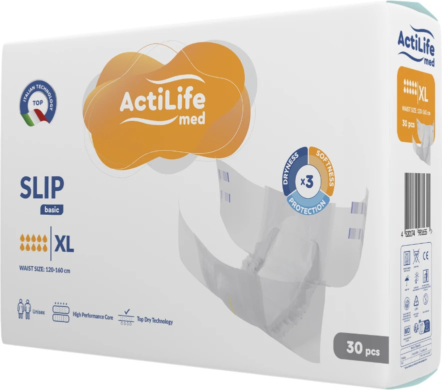 Подгузники-трусики ActiLife Med Slip Basic XL / 30 pcs