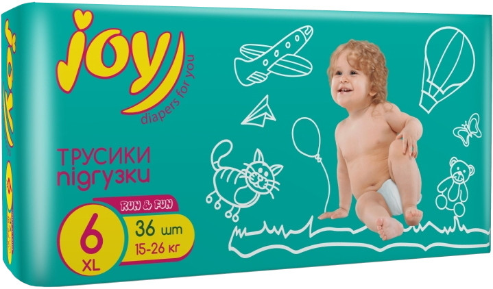 Подгузники-трусики Joy Run and Fun 6 / 36 pcs