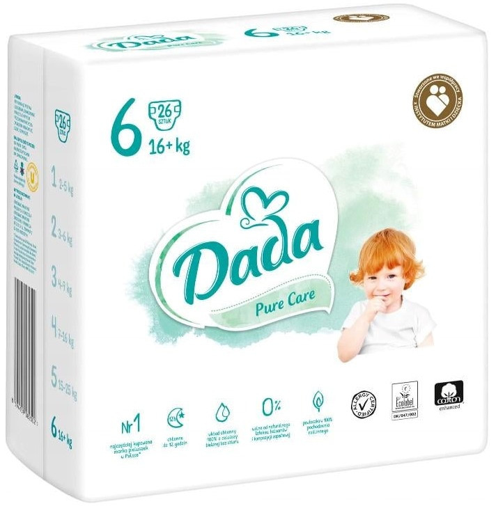 Підгузки Dada Pure Care 6 / 26 pcs