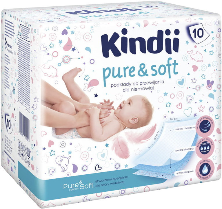 Пелюшки Kindii Pure and Soft 60x60 / 10 pcs