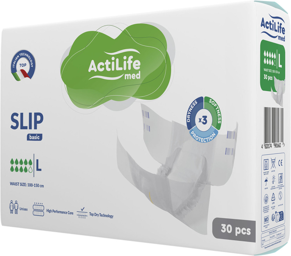 Підгузки-трусики ActiLife Med Slip Basic L / 30 pcs