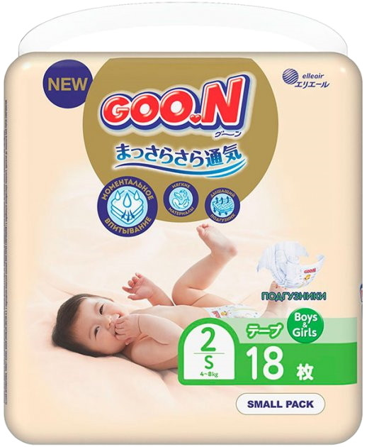 Підгузки Goo.N Premium Soft Diapers S / 18 pcs