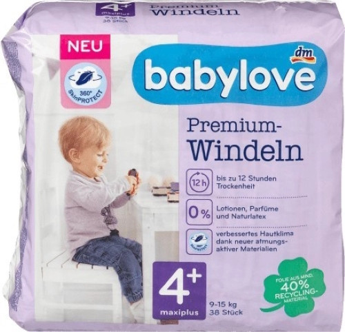 Підгузки Babylove Premium 4 Plus / 38 pcs