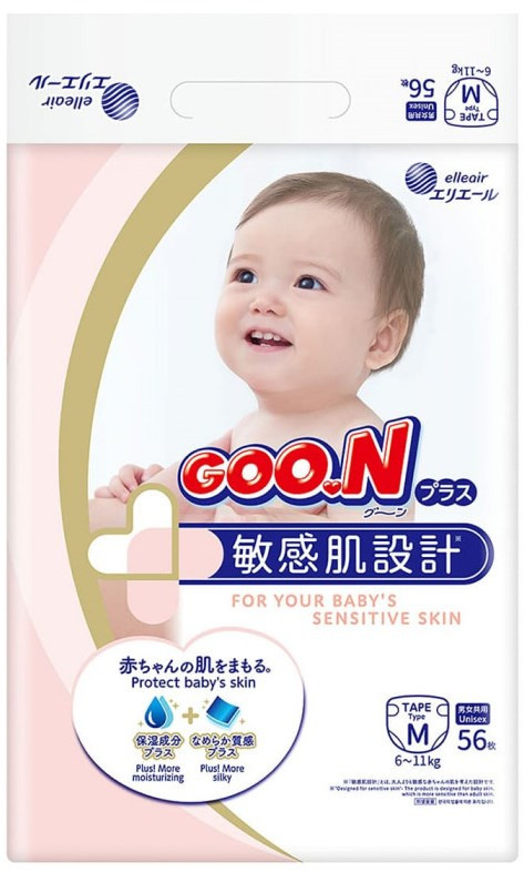 Підгузки Goo.N Plus Diapers M / 56 pcs