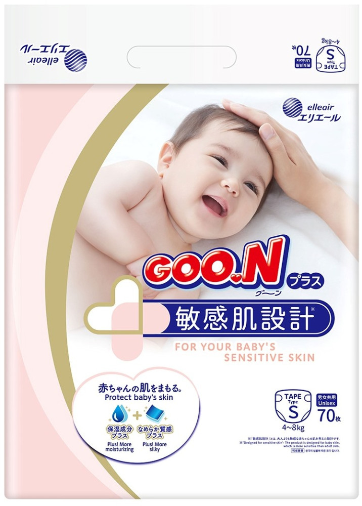 Підгузки Goo.N Plus Diapers S / 70 pcs