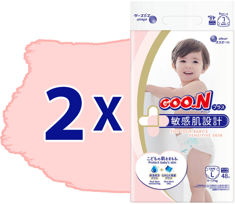 Підгузки Goo.N Plus Diapers L / 96 pcs