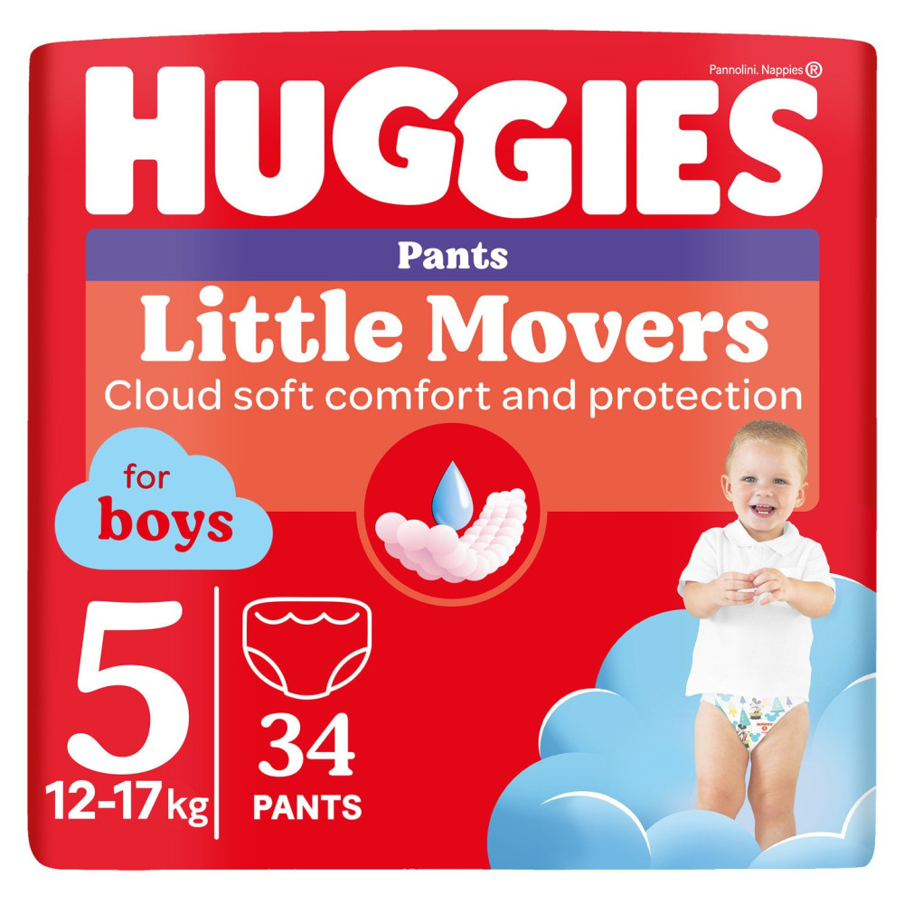 Подгузники-трусики Huggies Little Movers Pants For Boys 5 / 34 pcs