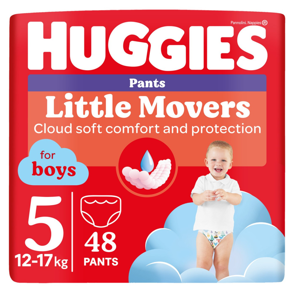 Подгузники-трусики Huggies Little Movers Pants For Boys 5 / 48 pcs