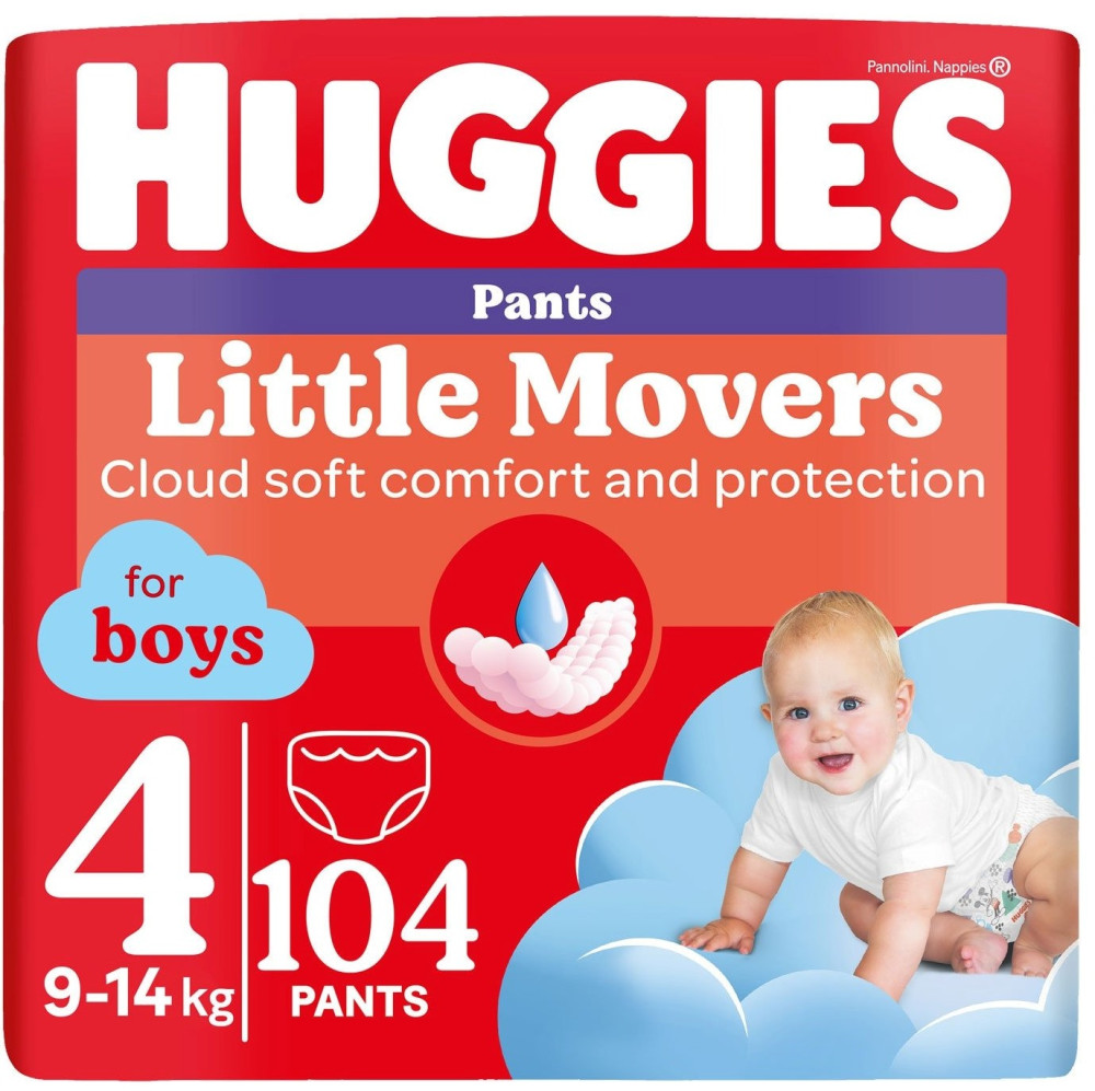Подгузники-трусики Huggies Little Movers Pants For Boys 4 / 104 pcs