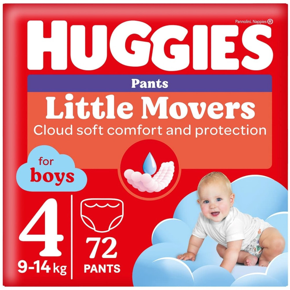 Подгузники-трусики Huggies Little Movers Pants For Boys 4 / 72 pcs