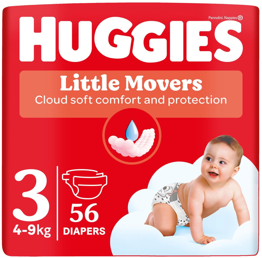 Підгузки Huggies Little Movers 3 / 56 pcs