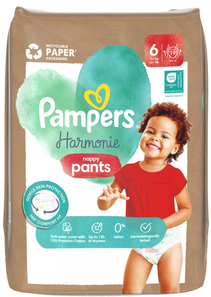 Подгузники-трусики Pampers Harmonie Pants 6 / 19 pcs