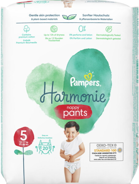 Подгузники-трусики Pampers Harmonie Pants 5 / 20 pcs