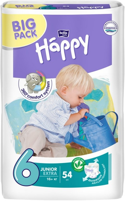Подгузники Bella Baby Happy Junior Extra 6 / 54 pcs