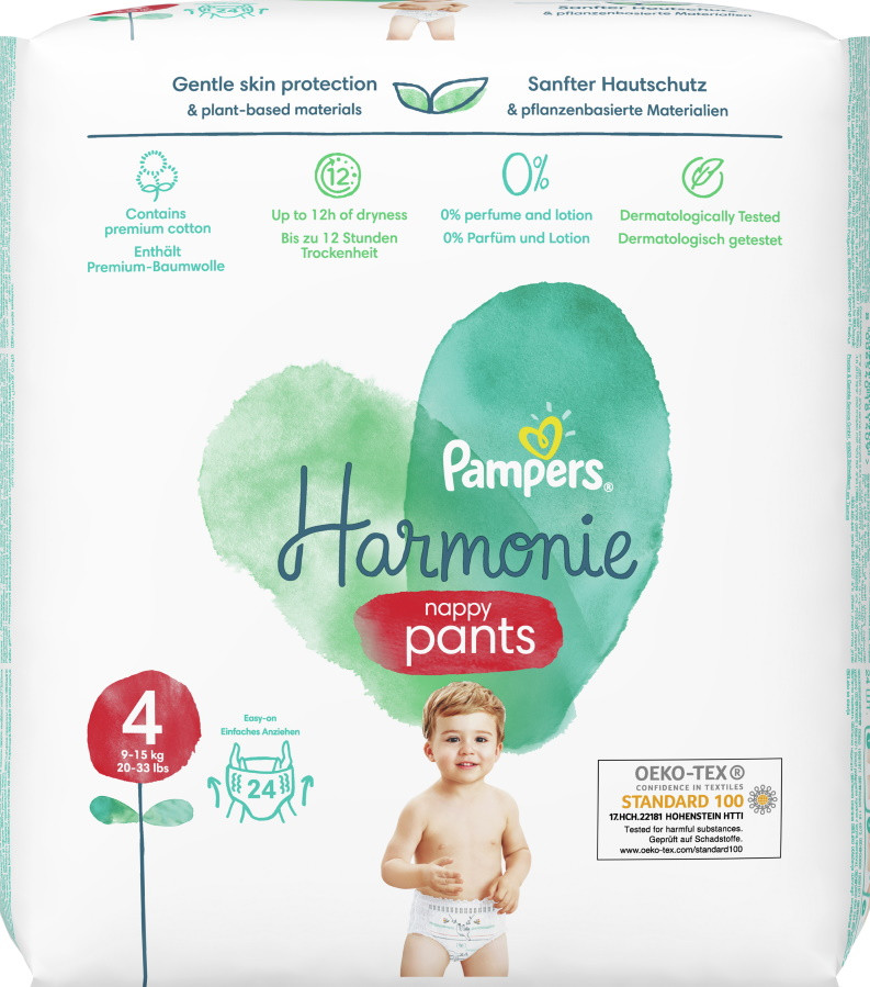 Подгузники-трусики Pampers Harmonie Pants 4 / 24 pcs
