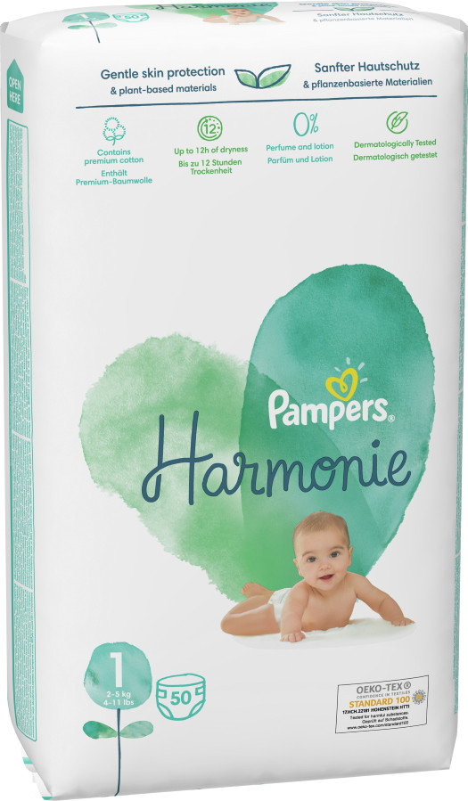 Подгузники Pampers Harmonie 1 / 50 pcs