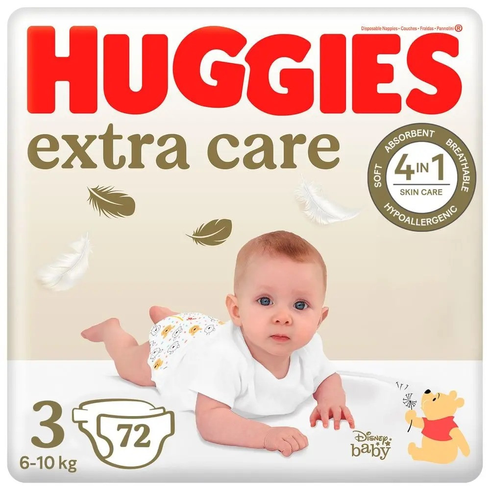 Подгузники Huggies Extra Care 3 / 40 pcs