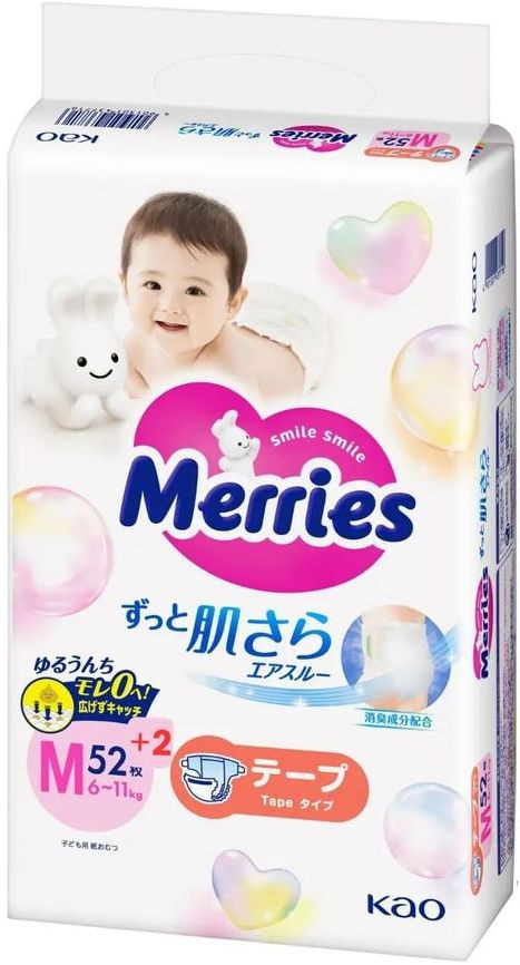 Підгузки Merries Diapers M / 54 pcs