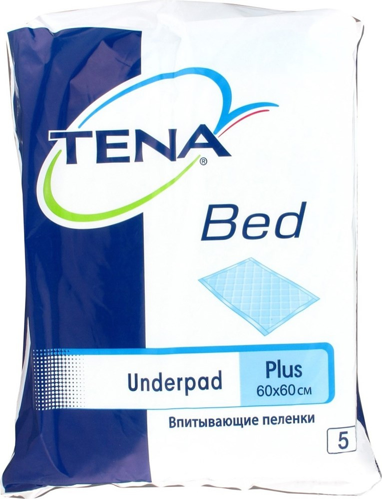 Пелюшки Tena Bed Underpad Plus 60x60 / 5 pcs