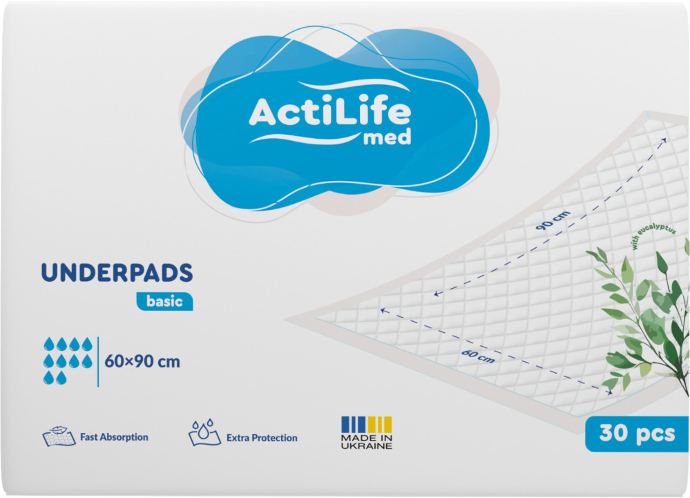 Пелюшки ActiLife Med Basic Underpads 60x90 / 30 pcs