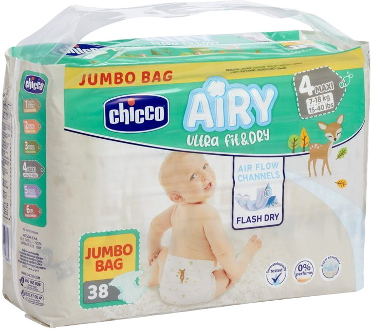 Підгузки Chicco Airy 4 / 38 pcs