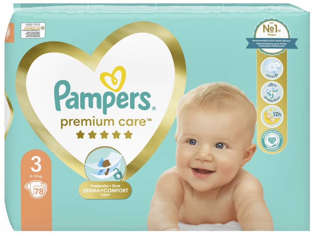 Підгузки Pampers Premium Care 3 / 78 pcs