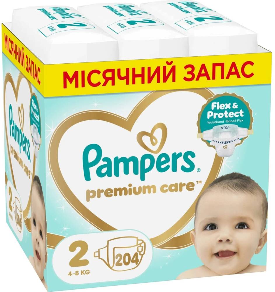 Підгузки Pampers Premium Care 2 / 204 pcs