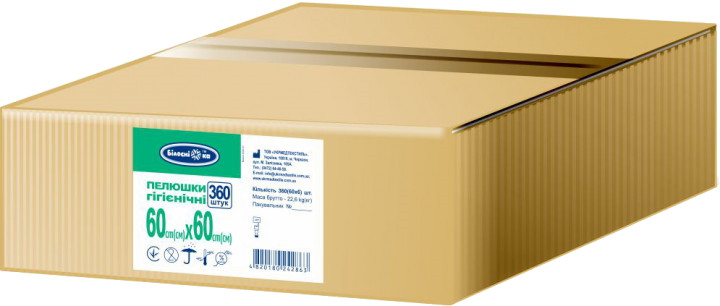 Пеленки Bіlosnіzhka Underpads 60x60 / 360 pcs