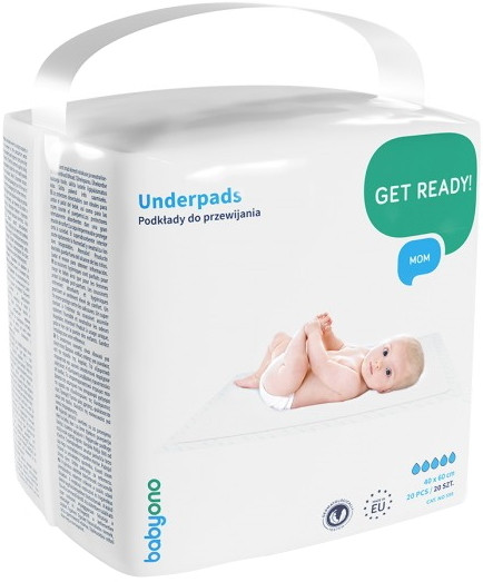 Пеленки BabyOno Underpads 40x60 / 20 pcs