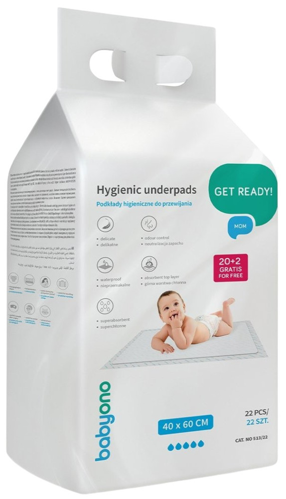 Пелюшки BabyOno Underpads 40x60 / 22 pcs