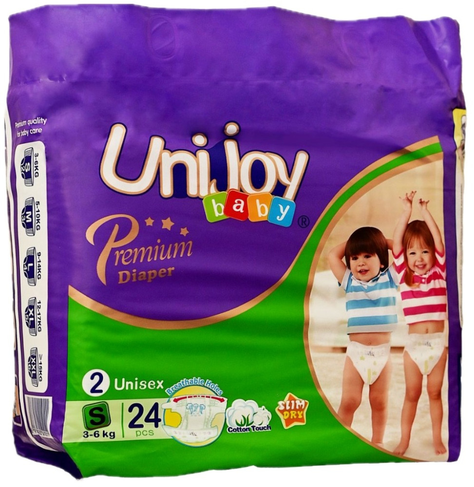 Подгузники Unijoy Premium Diapers 2 / 24 pcs