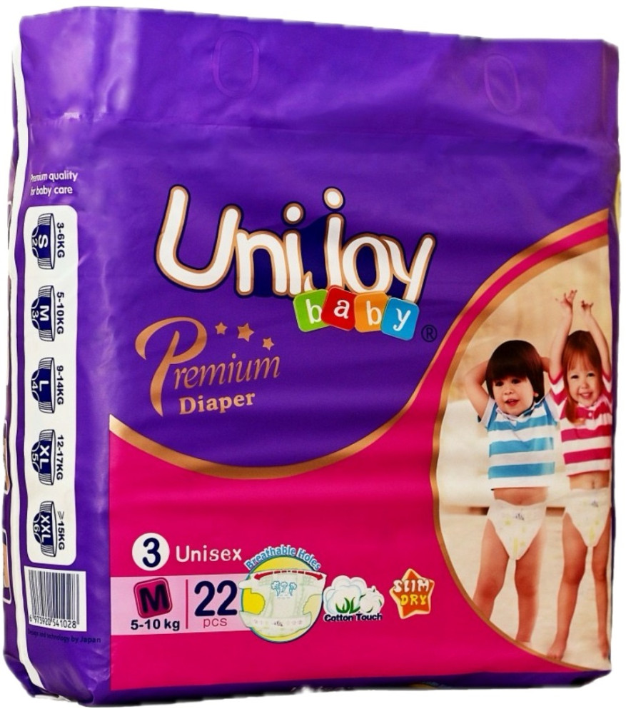 Подгузники Unijoy Premium Diapers 3 / 22 pcs
