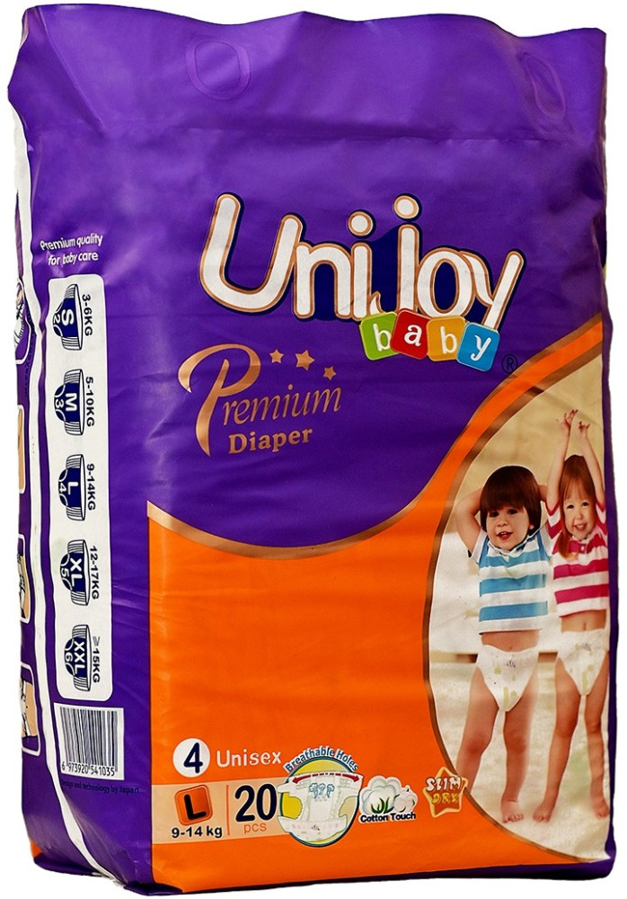 Подгузники Unijoy Premium Diapers 4 / 20 pcs