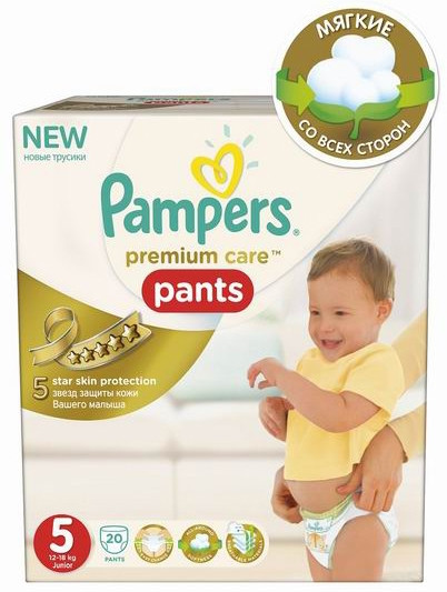 Подгузники-трусики Pampers Premium Care Pants 5 / 20 pcs