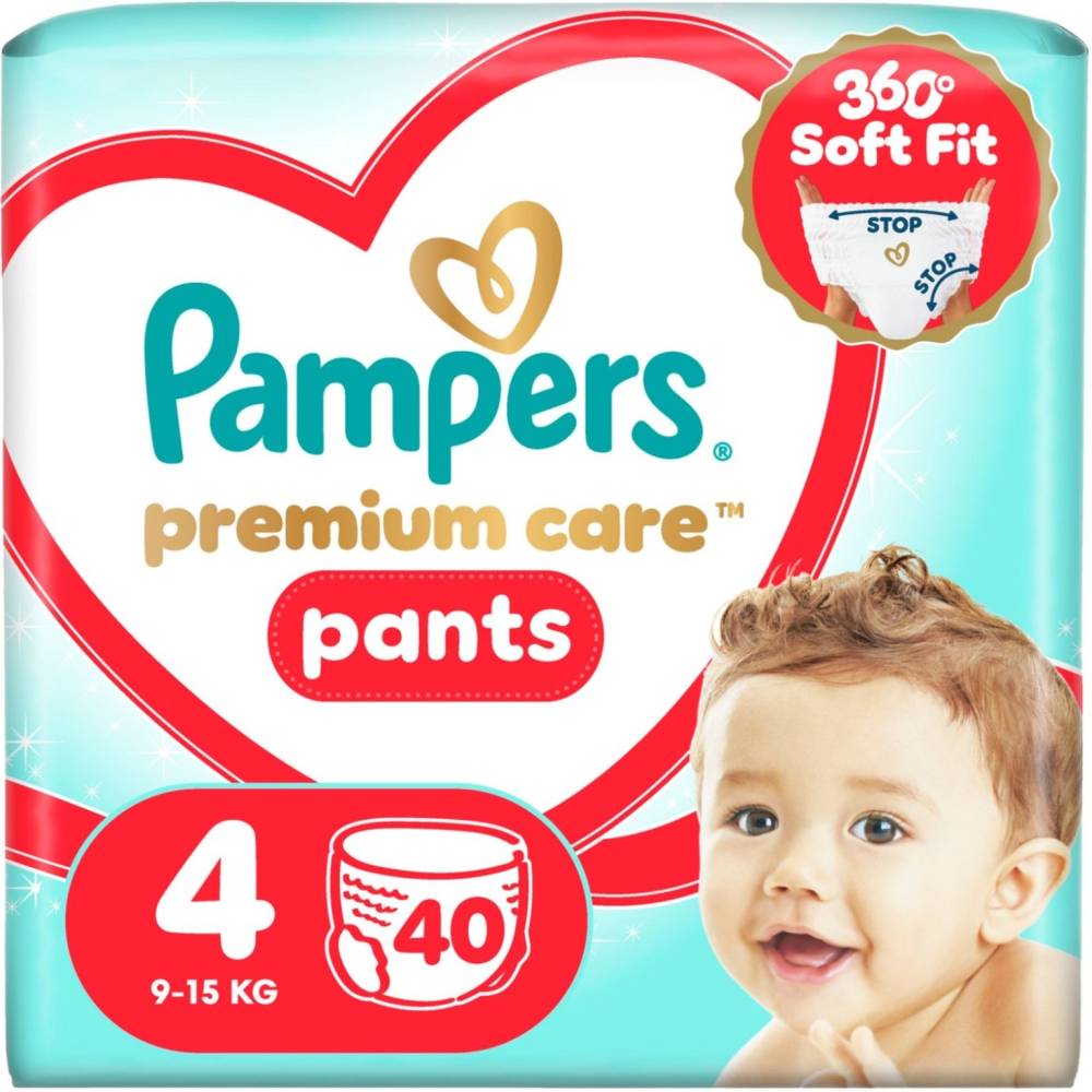 Подгузники-трусики Pampers Premium Care Pants 4 / 40 pcs