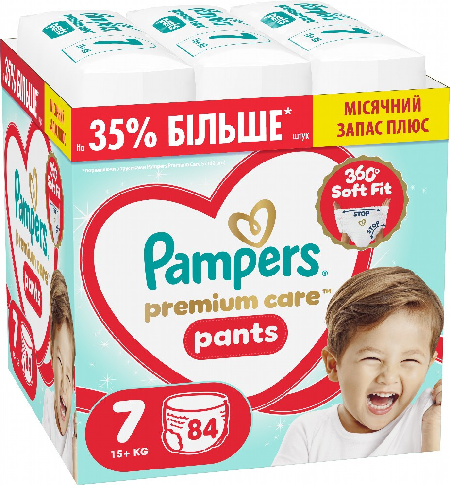 Подгузники-трусики Pampers Premium Care Pants 7 / 84 pcs