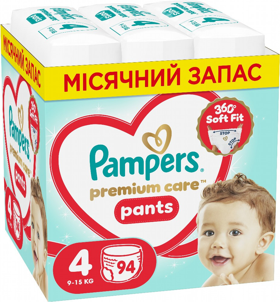 Подгузники-трусики Pampers Premium Care Pants 4 / 94 pcs
