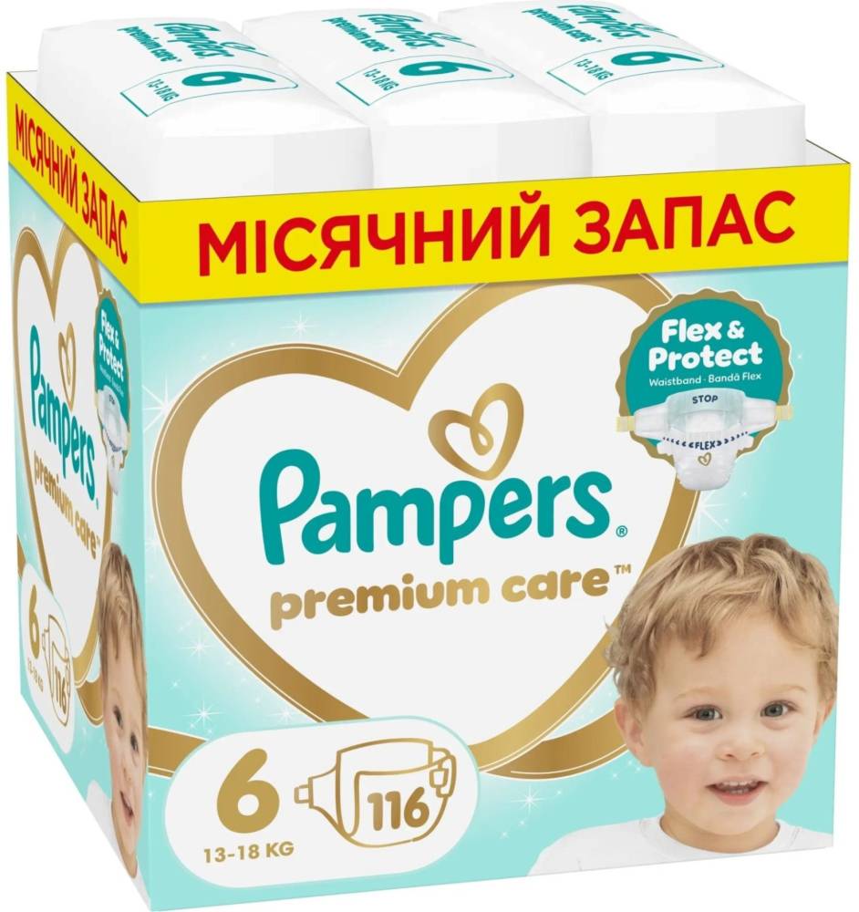 Підгузки Pampers Premium Care 6 / 116 pcs