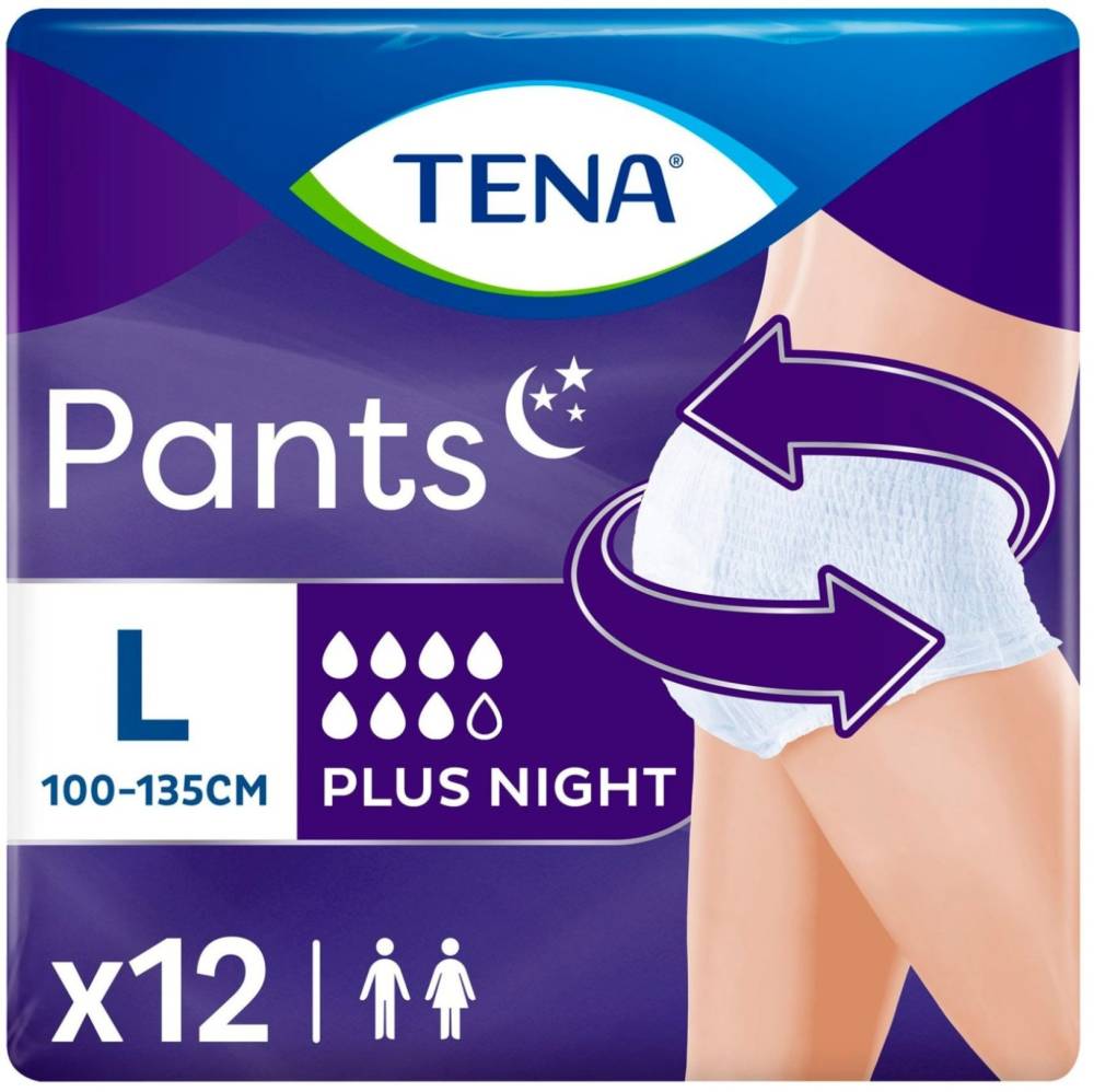 Подгузники-трусики Tena Pants Night Plus L / 12 pcs